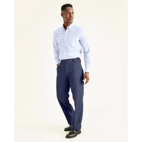 DOCKERS mens signature khaki 594110003 pants charcoal pleated classic-fit mcww33