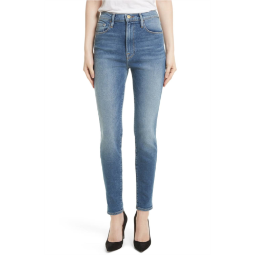 FRAME ali high rise skinny jeans in juniper blu