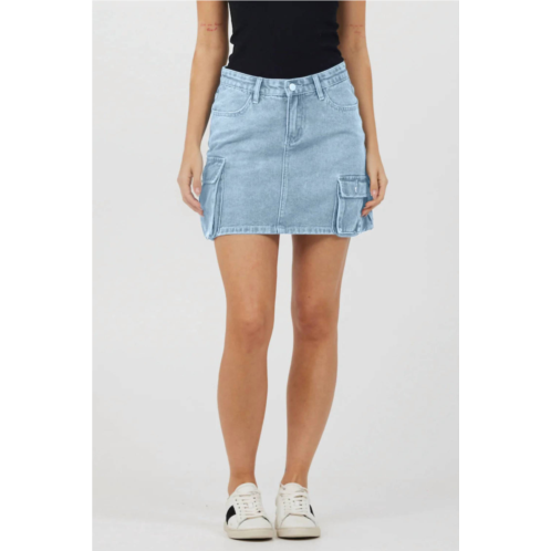 Vintage Havana cargo skirt in denim blue