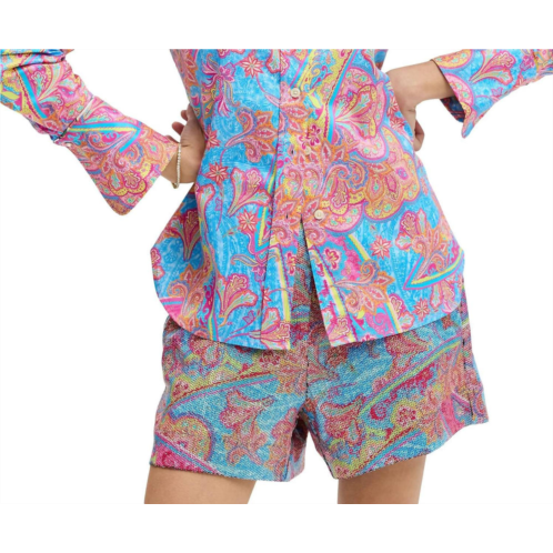 Robert Graham priscilla paisley stretch-cotton shirt in multi