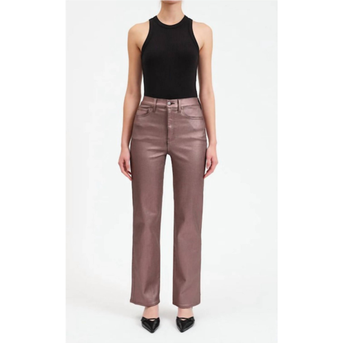 DAZE sun high rise vintage straight jeans in coated penny