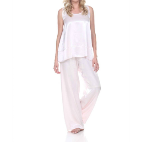 PJ Harlow natalie satin tank with ruffle in blush