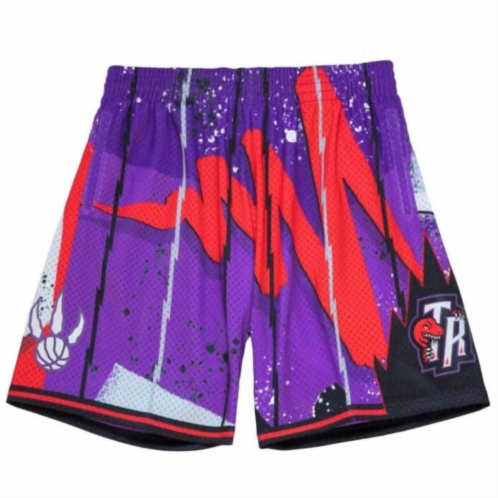 Mitchell & Ness mens hyper hoops swingman toronto raptors shorts in purple