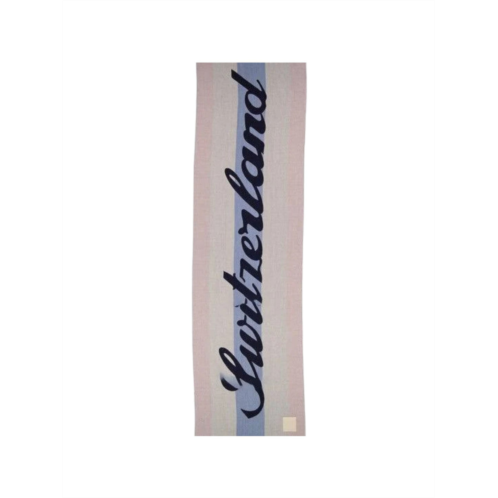 Bally 6302881 wool jacquard scarf in blue & pink