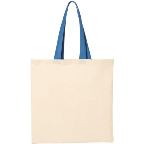 Q-Tees economical tote with contrast-color handles
