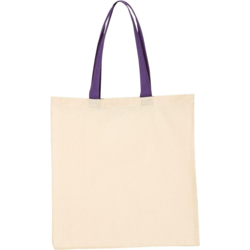 Q-Tees economical tote with contrast-color handles