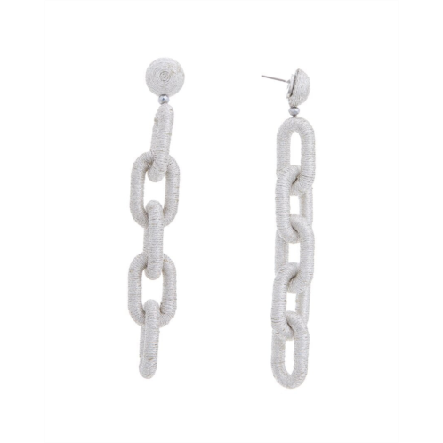 Oscar de la Renta coil vertical link earrings