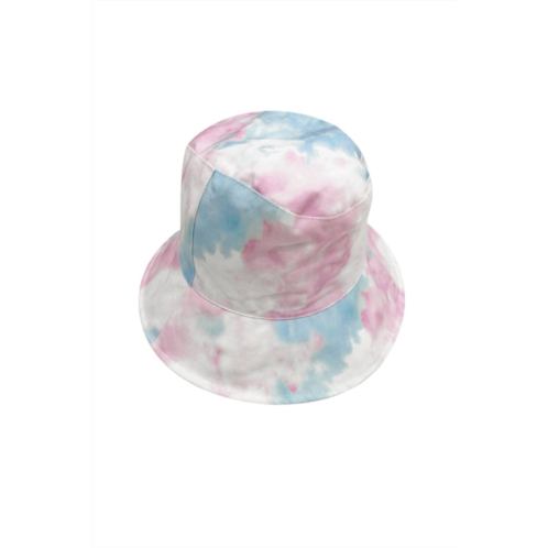 Kensie womens tie dye bucket hat in pink and blue