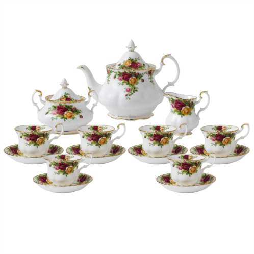 Royal Albert old country roses teaware 15 piece set