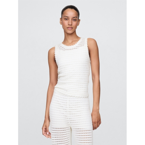 Gap 100% Cotton Crochet Tank Top