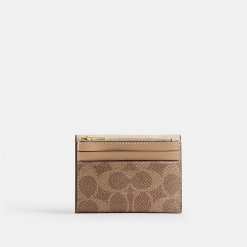 COACH Card Holder Wallet In Blocked Signature Canvas