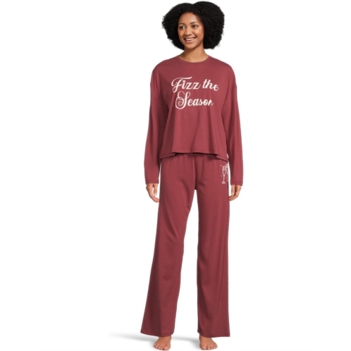 P.J. Salvage Womens PJ Salvage Cotton Modal Jersey Softee Pajama Set