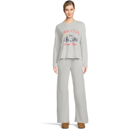 P.J. Salvage Womens PJ Salvage Cotton Modal Jersey Softee Pajama Set