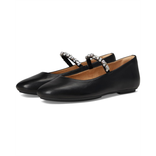 Womens FitFlop Delicato Pearls-And-Crystal Soft-Leather Ballerinas