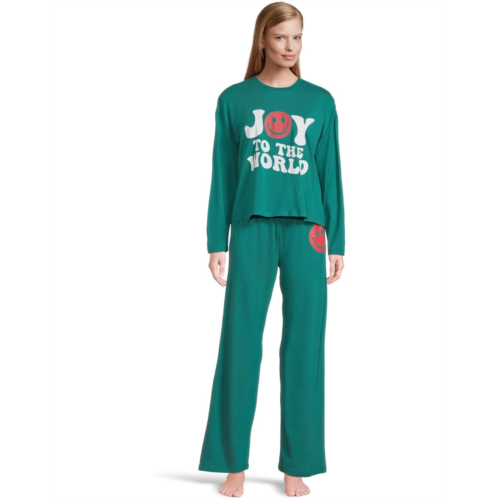 P.J. Salvage Womens PJ Salvage Cotton Modal Jersey Softee Pajama Set