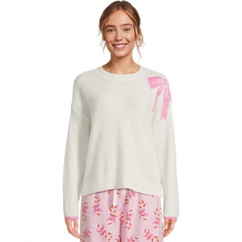 P.J. Salvage Womens PJ Salvage Sweet Bow Sweater Knit Crew