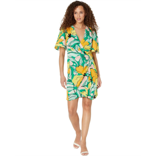 Womens Maggy London Flutter Sleeve Printed Mini Dress