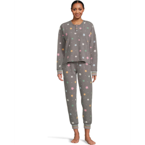 P.J. Salvage Womens PJ Salvage Ski Jammie Classics Pajama Pj Set