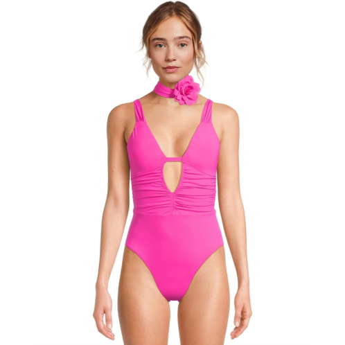 Womens BECCA Garden Of Eden Magnolia Plunge One Piece