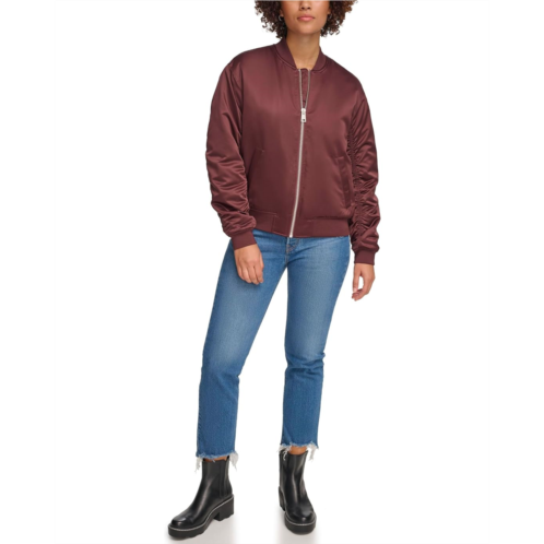 Levi s Fashion Bomber with Ruching on Sleeves
