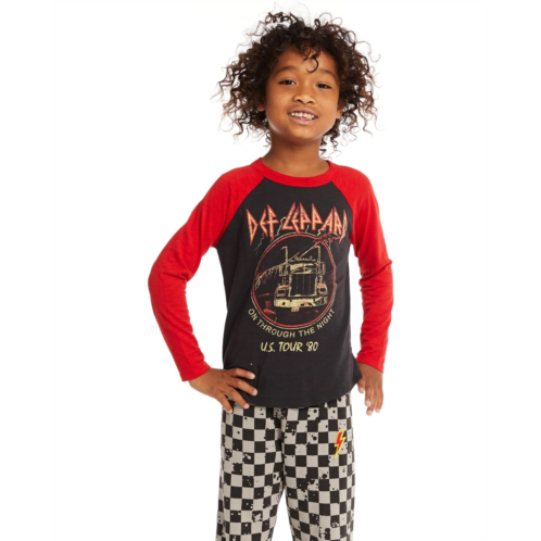 Chaser Kids Def Leppard - On Through The Night Long Sleeve Raglan Tee (Little Kids/Big Kids)
