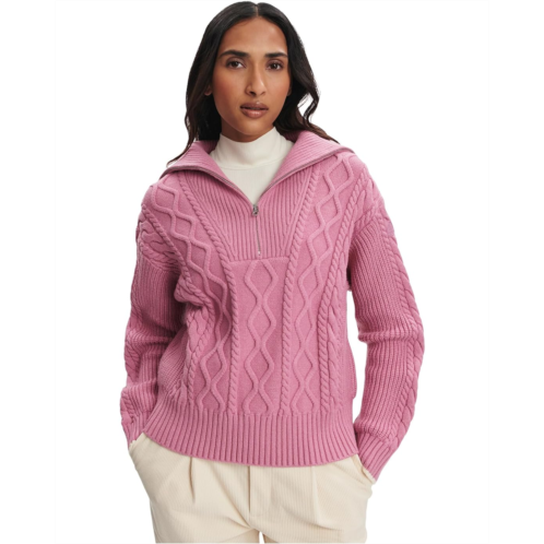 Womens Varley Didi Relaxed Cable 1/2 Zip
