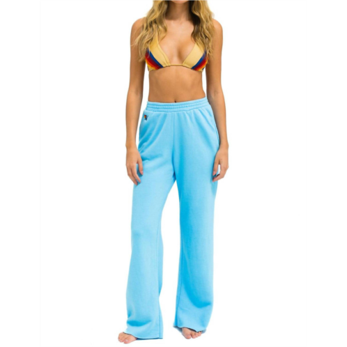 AVIATOR NATION wide leg pocket sweatpants in sky