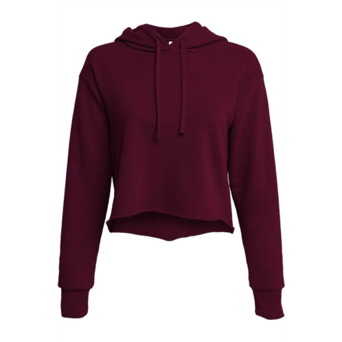Next Level women´s laguna sueded raw edge crop hoodie