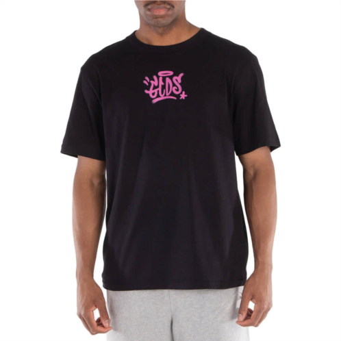 GCDS black graffiti print cotton t-shirt