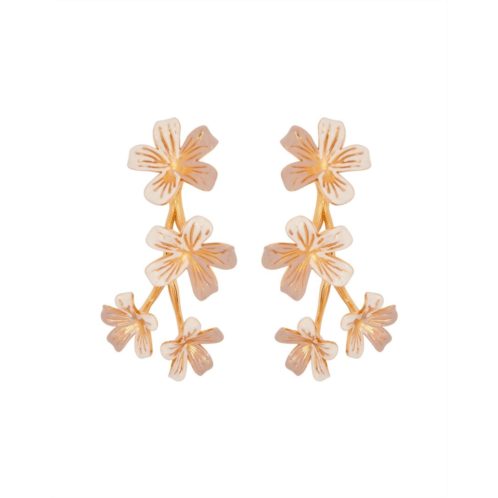 Oscar de la Renta flowers on a branch earrings