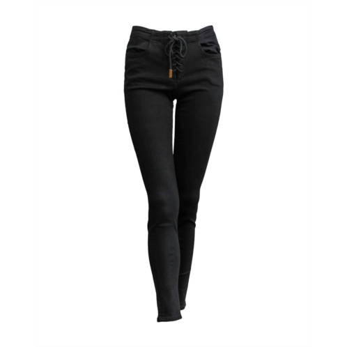 FRAME corded lace le skinny jeans in film noir