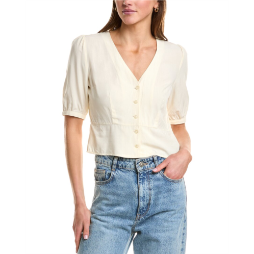 KULE button cropped blouse