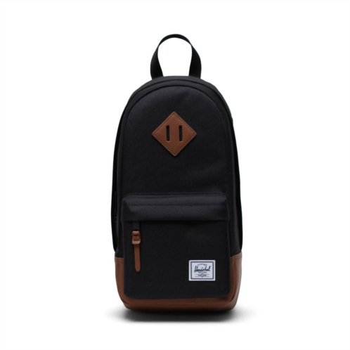 Herschel unisex heritage shoulder bag in black/tan