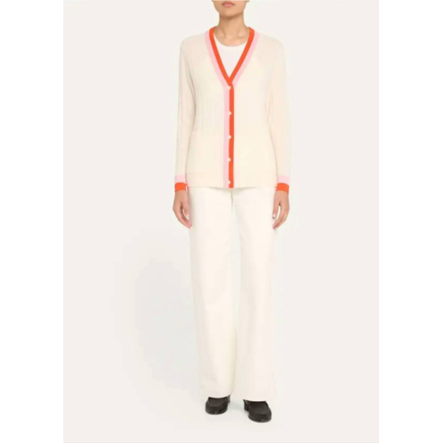 KULE sinclair sweater in cream/poppy/pink