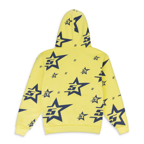 SP5DER 5star print yellow hoodie