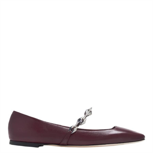 Jimmy Choo diamond tilda square-toe leather flats