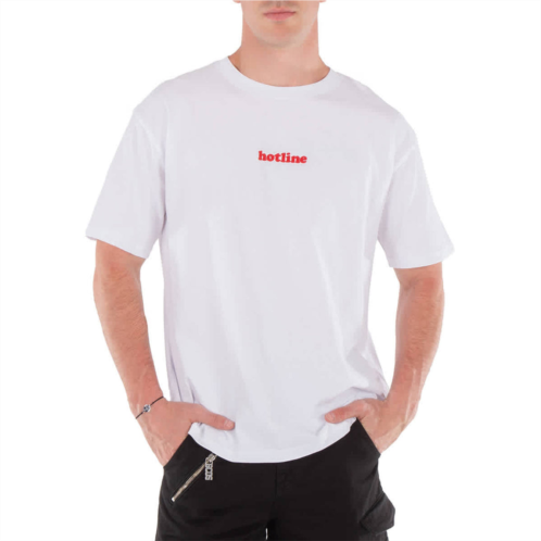 GCDS hotline embroidered cotton t-shirt
