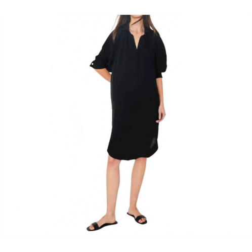 KULE madrid silk dress in black