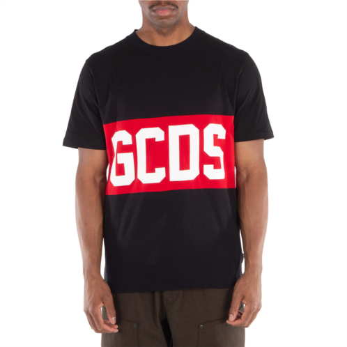 GCDS black logo band cotton t-shirt