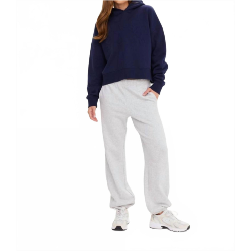 THE UPSIDE byron logo long sleeve hoodie in navy