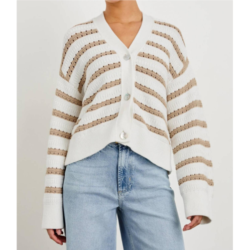 Rails geneva striped sweater in ivory oat