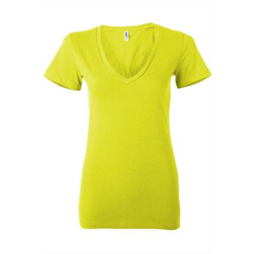 BELLA CANVAS womens jersey deep v-neck tee