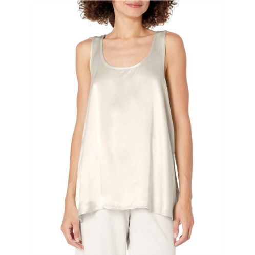 PJ Harlow laura satin racerback tank in eggnog