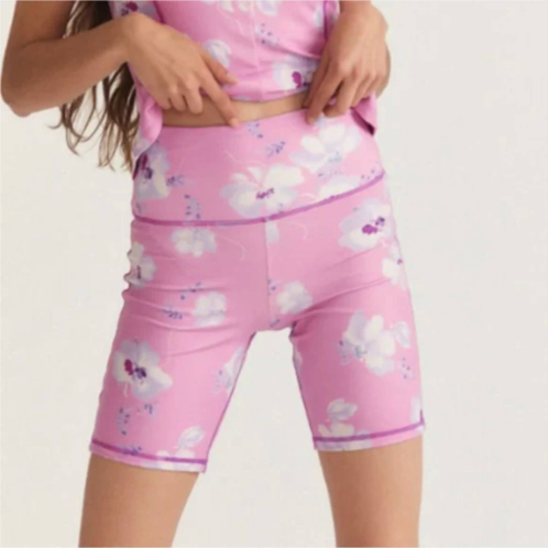 LoveShackFancy giada biker short in baby pink clouds