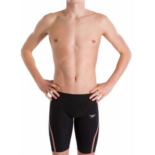 Speedo fastskin lzr pure intent jammer swimming short in black/rose gold