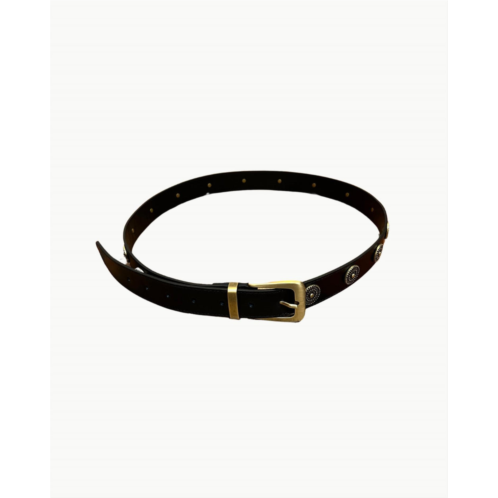 FRAME womens medallion stud belt in black