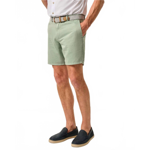 JOHNNIE-O melrose cotton linen short in blue surf