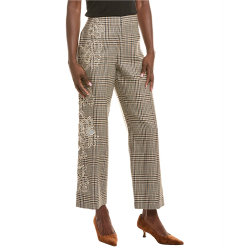 Oscar de la Renta woven wool & silk pant