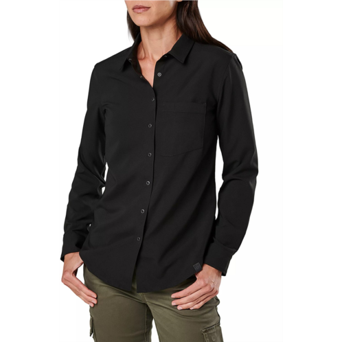 5.11 Tactical Womens Liberty Flex Solid Long Sleeve Shirt Black