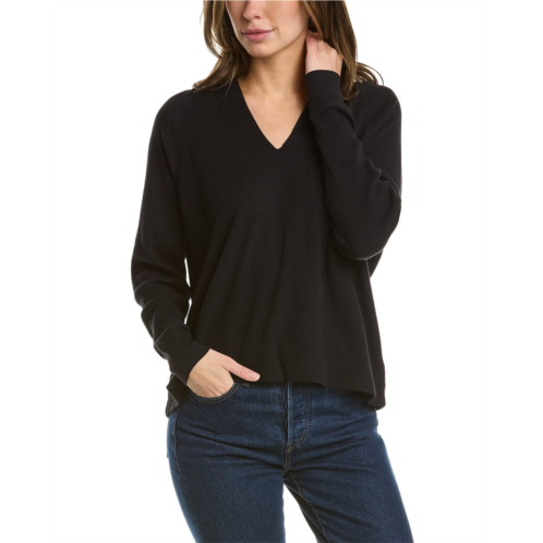 James Perse thermal knit split front hoodie